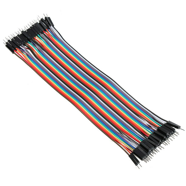 5PCS 40Pin 2.54mm 1P-1P Dupont Wire Color Male to Female Jumper Cable 20cm 